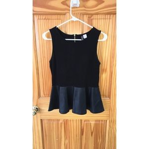 Black Leather Tank Top